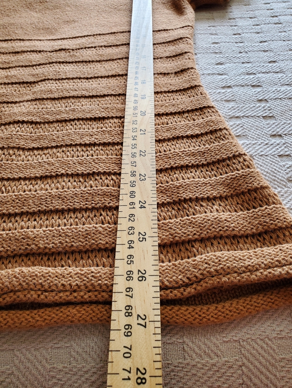 Guide Series Toffee Brown Knit Short Sleeve Top Crochet Neck - Picture 8 of 11